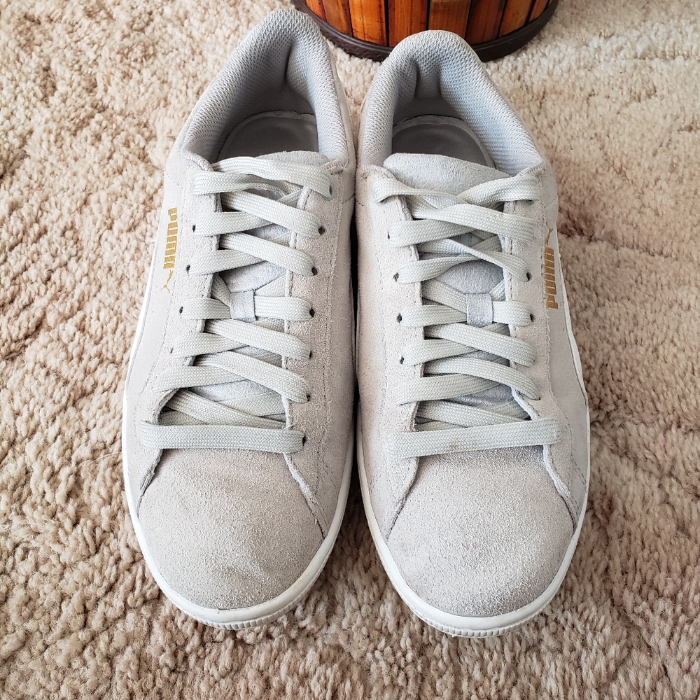Suede Vickky sneakers, light gray. Women's 9.5 - Picture 5 of 7